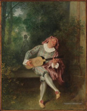 Mezzetin Jean Antoine Watteau Peinture à l'huile